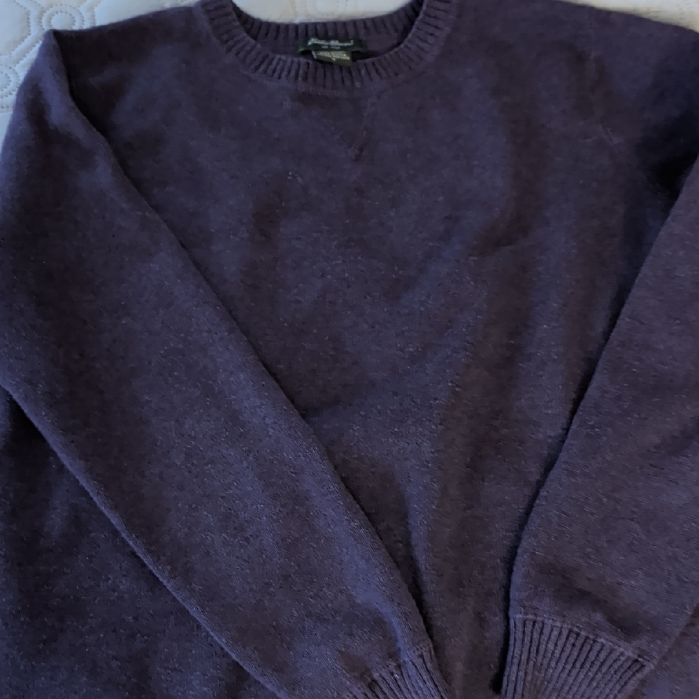 Eddie Bauer Women's Rich Purple Crewneck Sweater
